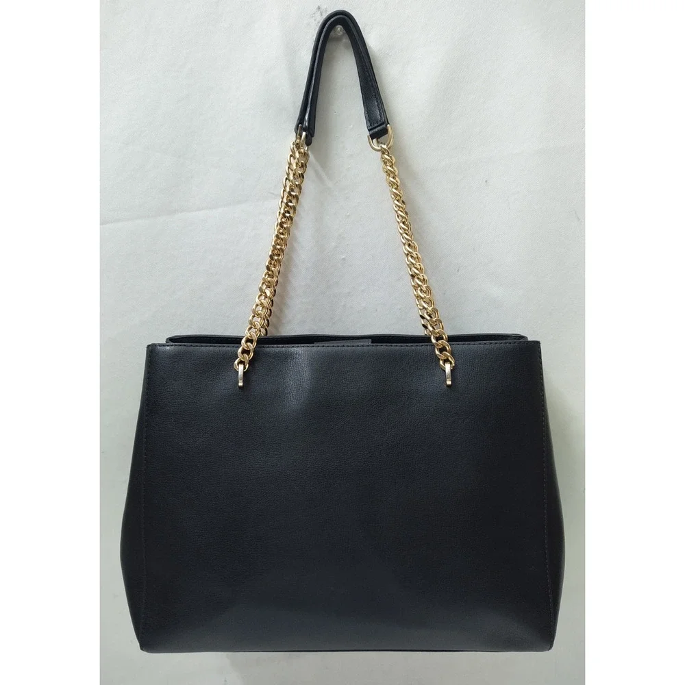 Michael Kors Black Leather Chain Strap Shoulder Bag